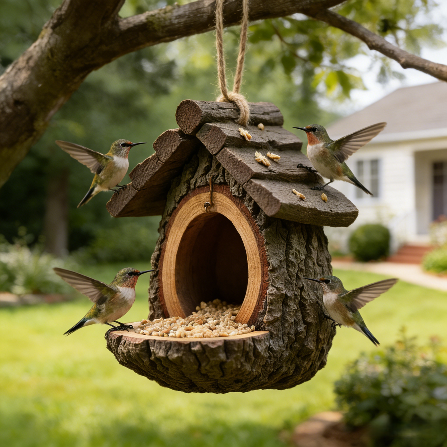 🎉New Year Flash Sale 50% OFF✨-Vintage Treehouse Shape Bird Feeder