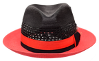 Franco | Two Tone Natural Straw Fedora