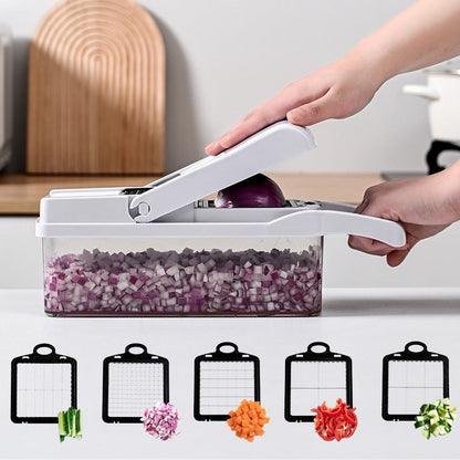 16-in-1 Premium Veggies Chopper – Effortless Vegetable & Fruit Preparation for Your Kitchen