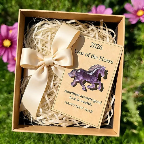 Lucky Amethyst Crystal Horse Keychain —✨ A Symbol of Wisdom & Success🔥 (2026)