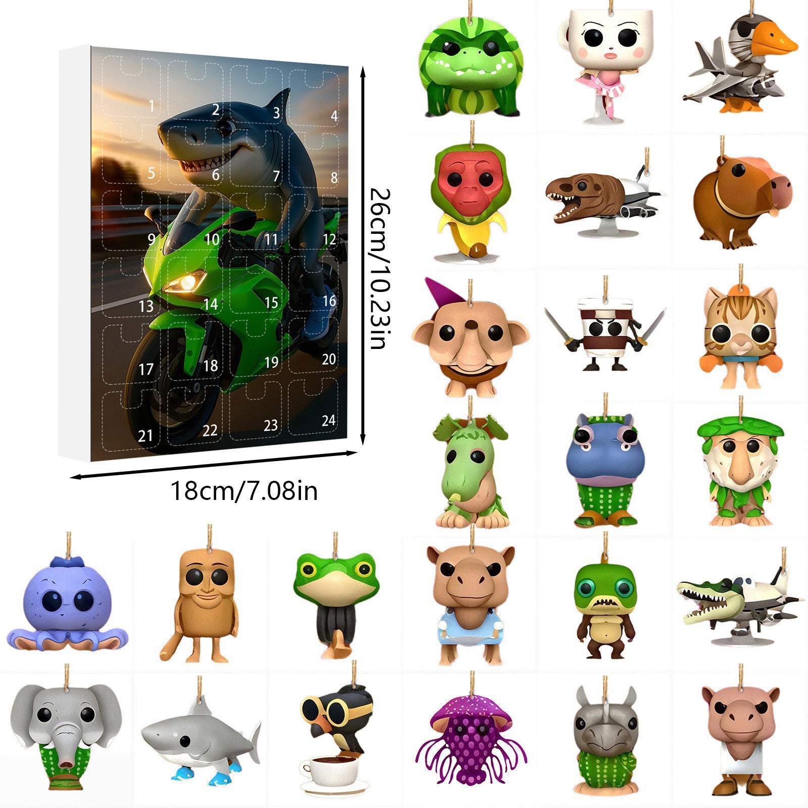 🎁 Last Day 50% OFF 🔥 Italian Brainrot Toys Countdown 24 Days Advent Calendar, Tung Tung Tung Advent Calendar