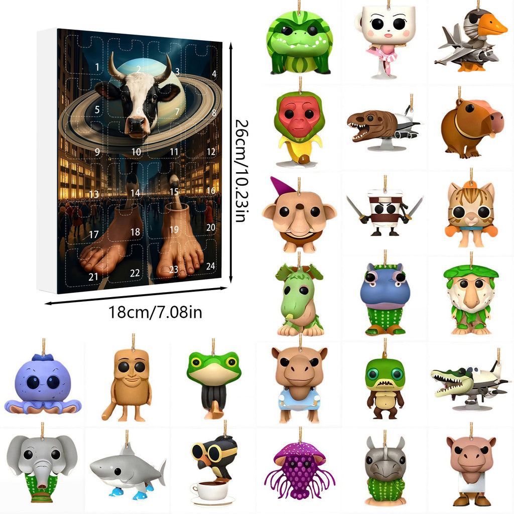 🎁 Last Day 50% OFF 🔥 Italian Brainrot Toys Countdown 24 Days Advent Calendar, Tung Tung Tung Advent Calendar