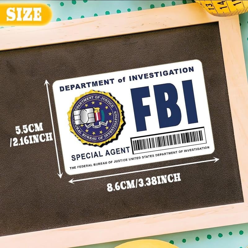 🔥Secret Agent Card Skins Kit: FBI/ICE Designs  • Cosplay & Gift Stickers
