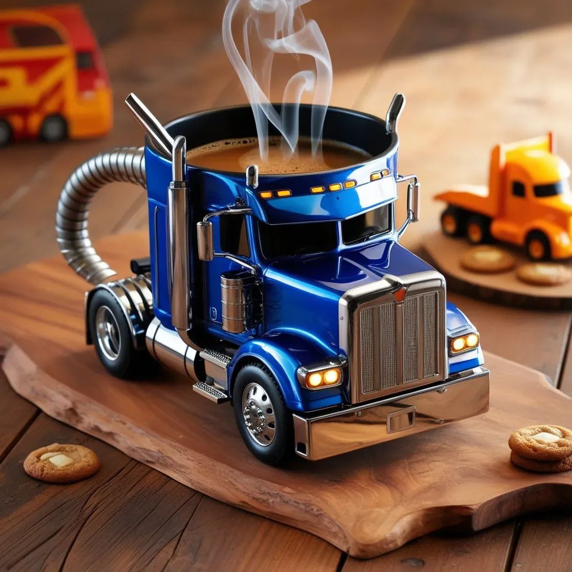 🚛 Food grade material-Handcrafted Truck Coffee Mug