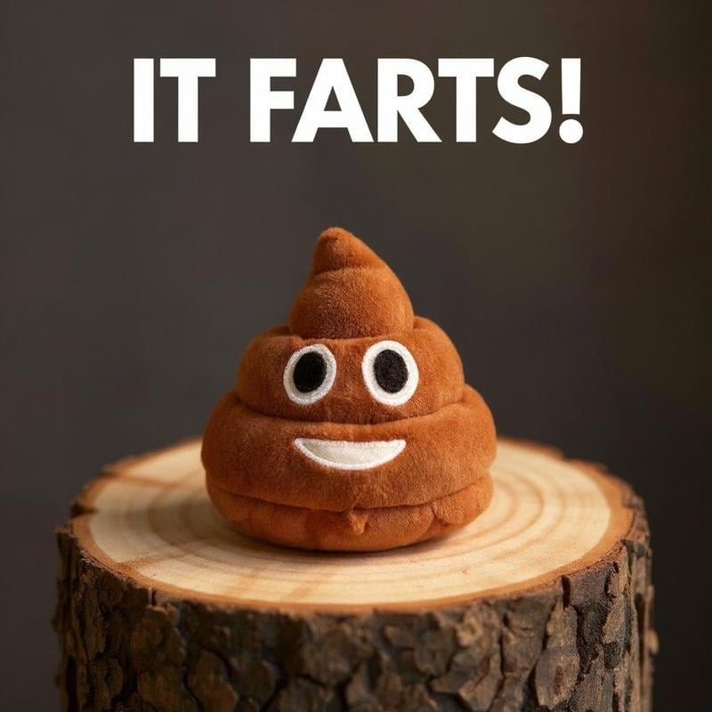 🏆35K+ SOLD!💥Funny Talking Poop Plush Toy – Makes Fart Sounds!