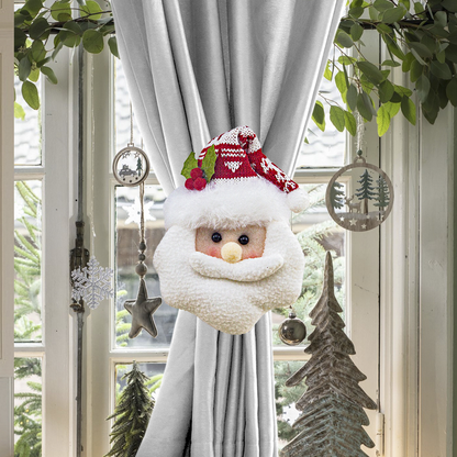 🎅 Last 70% discount Santa Claus Snowman Curtain
