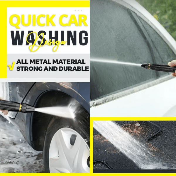 ⏰LAST DAY 49% OFF - 🏠🚗High Pressure Car Wash Water Gun - All-in-One Kit with Power Booster Nozzle⚡
