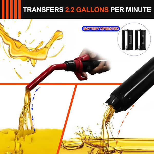 Cordless Fuel Transfer Pump Compatible with DeWalt 20V & Milwaukee 18V Batteries