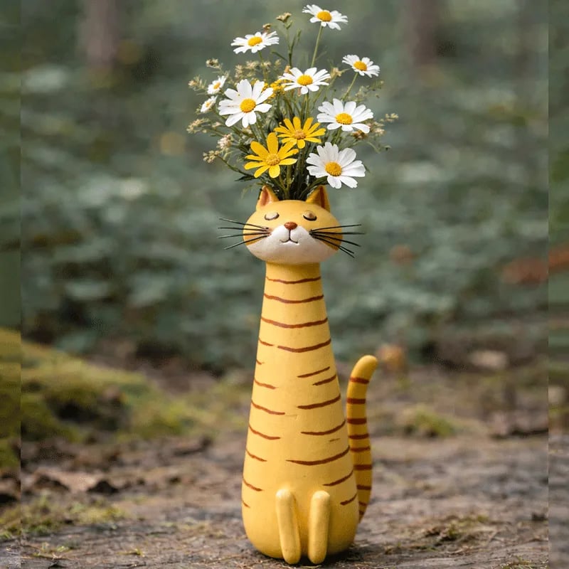 🔥Last Day 50% OFF - 😻Handcrafted Quirky Ceramic Cat Vase