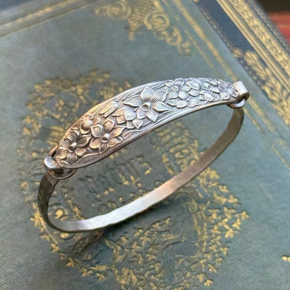 🔥LAST DAY 54% OFF✨Handmade Sterling Spoon Bangle - Crafted from Authentic Vintage Silverware