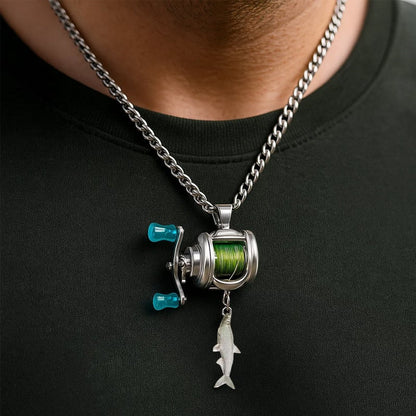 🎁Early Christmas Hot Sale 49% OFF🎣 Mini Fishing Reel Necklace · Take Your Passion Everywhere 🎣