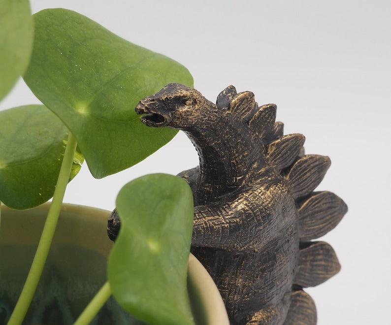 🌿🦕 Dinosaur Pot Buddy Trio — Stegosaurus, Brachiosaurus & Velociraptor