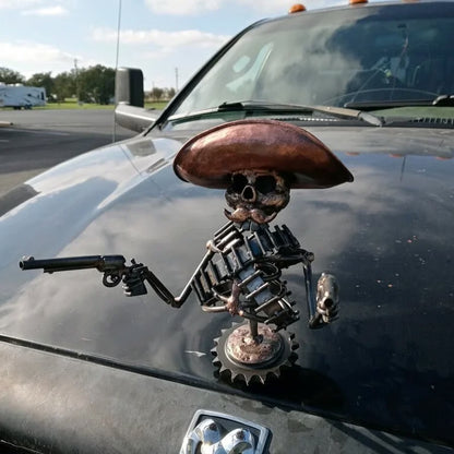 ⚡ Cowboy Skull Gunslinger Resin Hood Ornament-This isn’t just decoration — it’s a bold statement of strength and individuality. Whether on the road or parked at home, make your ride unforgettable.