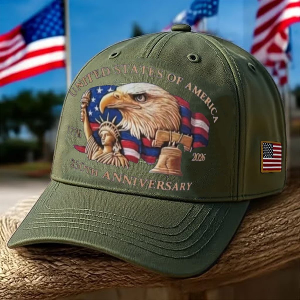🗽Eagle & Liberty – United States 250th Anniversary Printed Hat🦅(Breathable & Lightweight Comfort & Unisex Fit)
