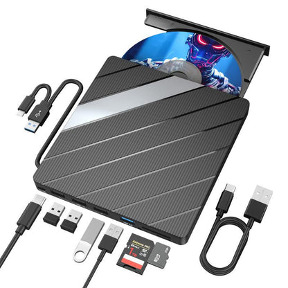 🔥Hot Sale 49% OFF🏆Laptop DVD Player USB C 3.0 Portable CD Burner with SD/TF Card Slot & 3 USB Ports Compatible with Mac, Windows, Linux