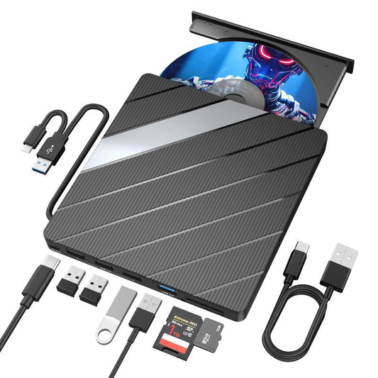 🔥Hot Sale 49% OFF🏆Laptop DVD Player USB C 3.0 Portable CD Burner with SD/TF Card Slot & 3 USB Ports Compatible with Mac, Windows, Linux