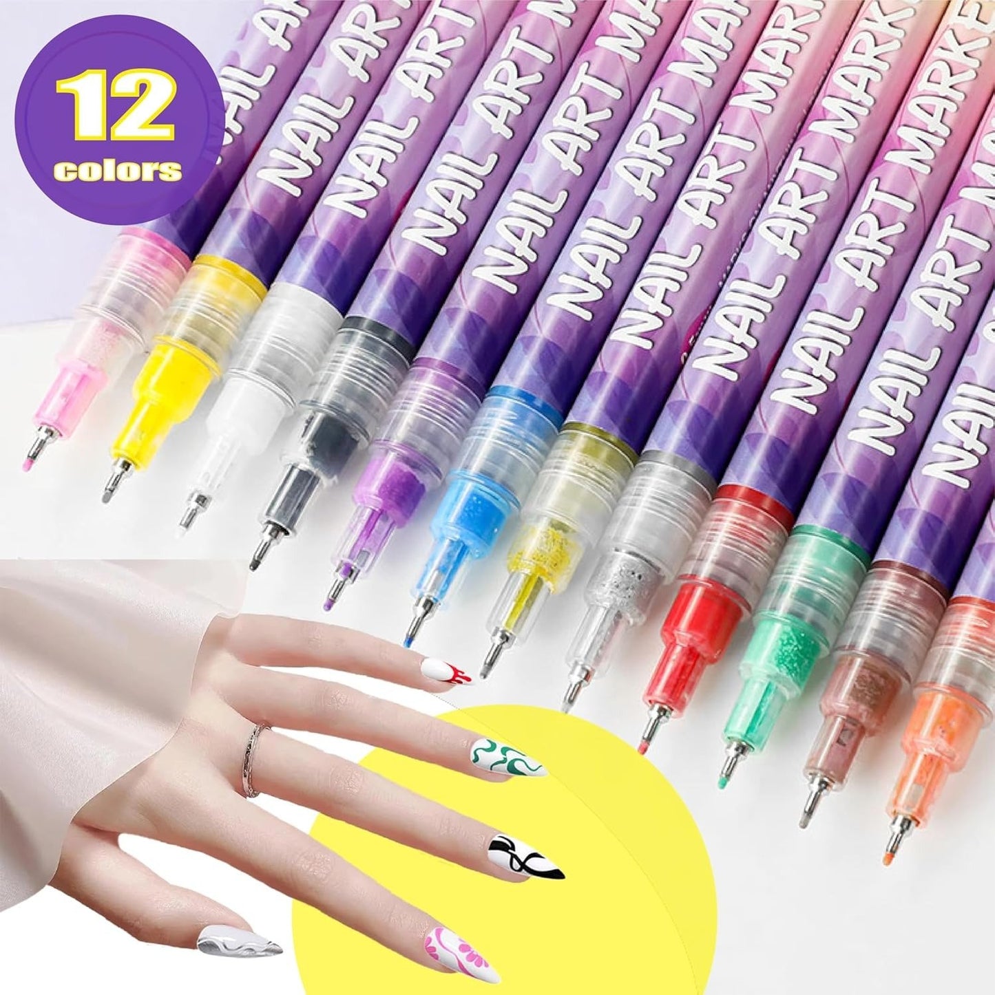 🔥Last Day 50% OFF🎨12 Colors Nail Art Pens Set