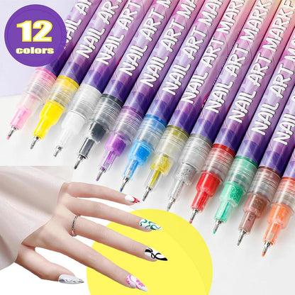 🔥Last Day 50% OFF🎨12 Colors Nail Art Pens Set