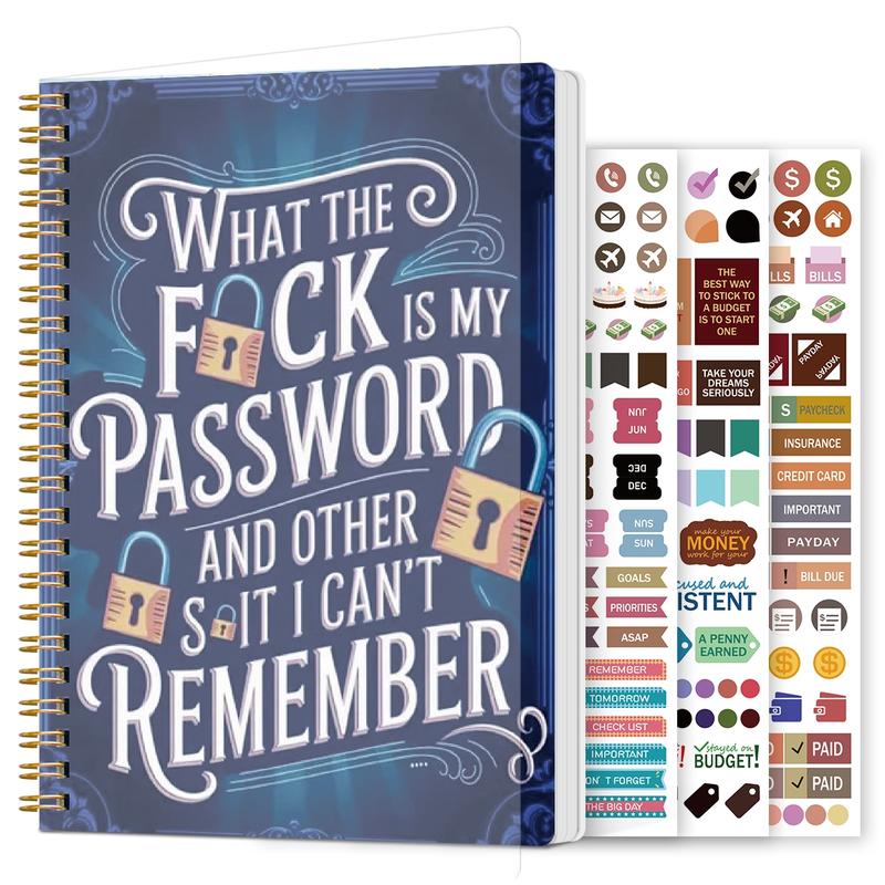 🔥Last Day 49% OFF - 📅Funny Password Notebook - Spiral Bound with Lock ...