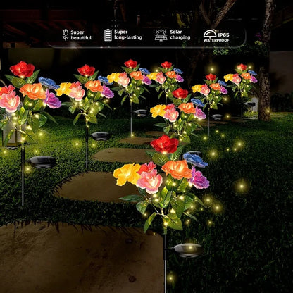 🎁Last Day Promotion 60% OFF🔥☀️2026 NEW Solar Simulated Garden Lights,upgraded solar panels, IP65 dustproof and waterproof