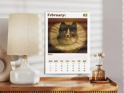 🗓️Weird cats in renaissance 2026 Wall Calendar