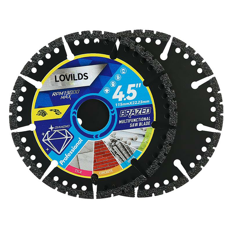 3-Pack 4.5″ Multi-Material Cutting Blades — Dry-Cut Metal, Tile & Stone for Angle Grinders