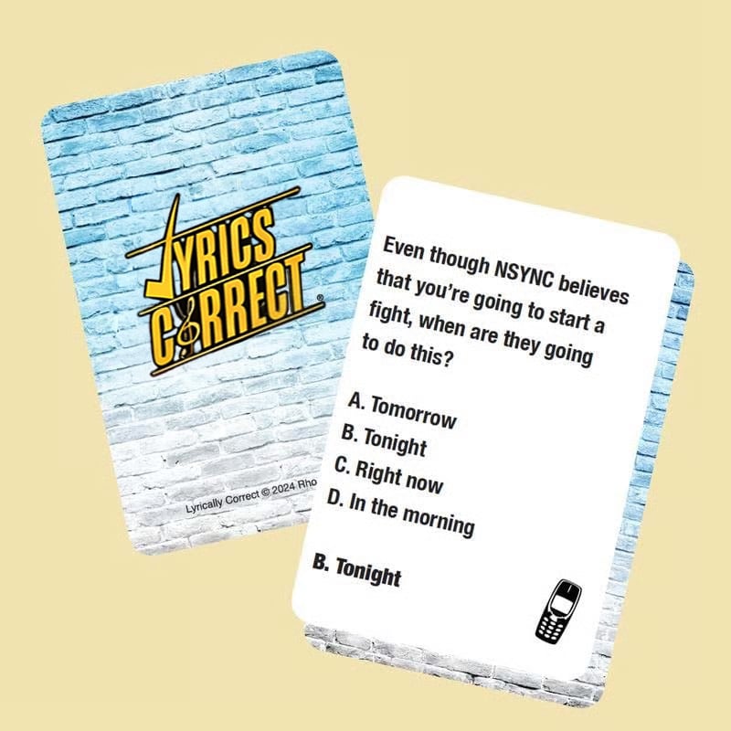 🎶Lyrics Correct Pop Quiz 90s & 2000s Edition Music Trivia Game