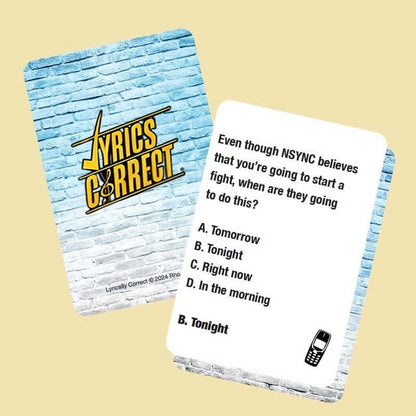 🎶Lyrics Correct Pop Quiz 90s & 2000s Edition Music Trivia Game