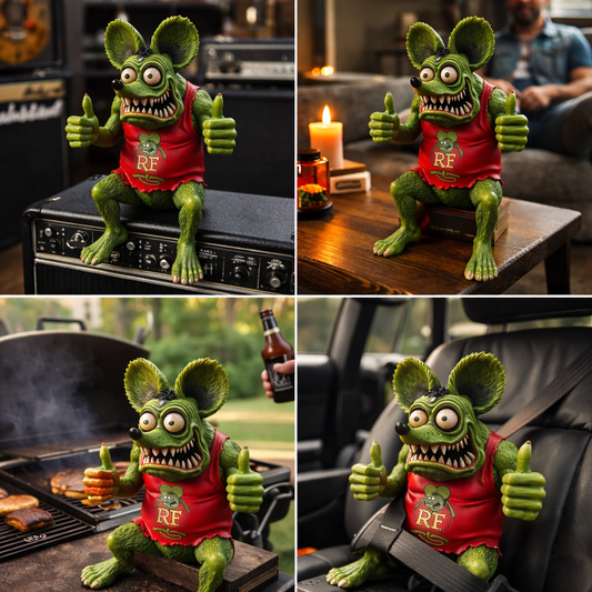 A Funny Green Mouse Decorative Figurine