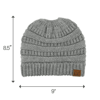 🎅Christmas Sale🎅Women's Ponytail Beanie – Chic & Cozy Cable Knit Hat for Fall and Winter, with Adjustable High Ponytail Opening