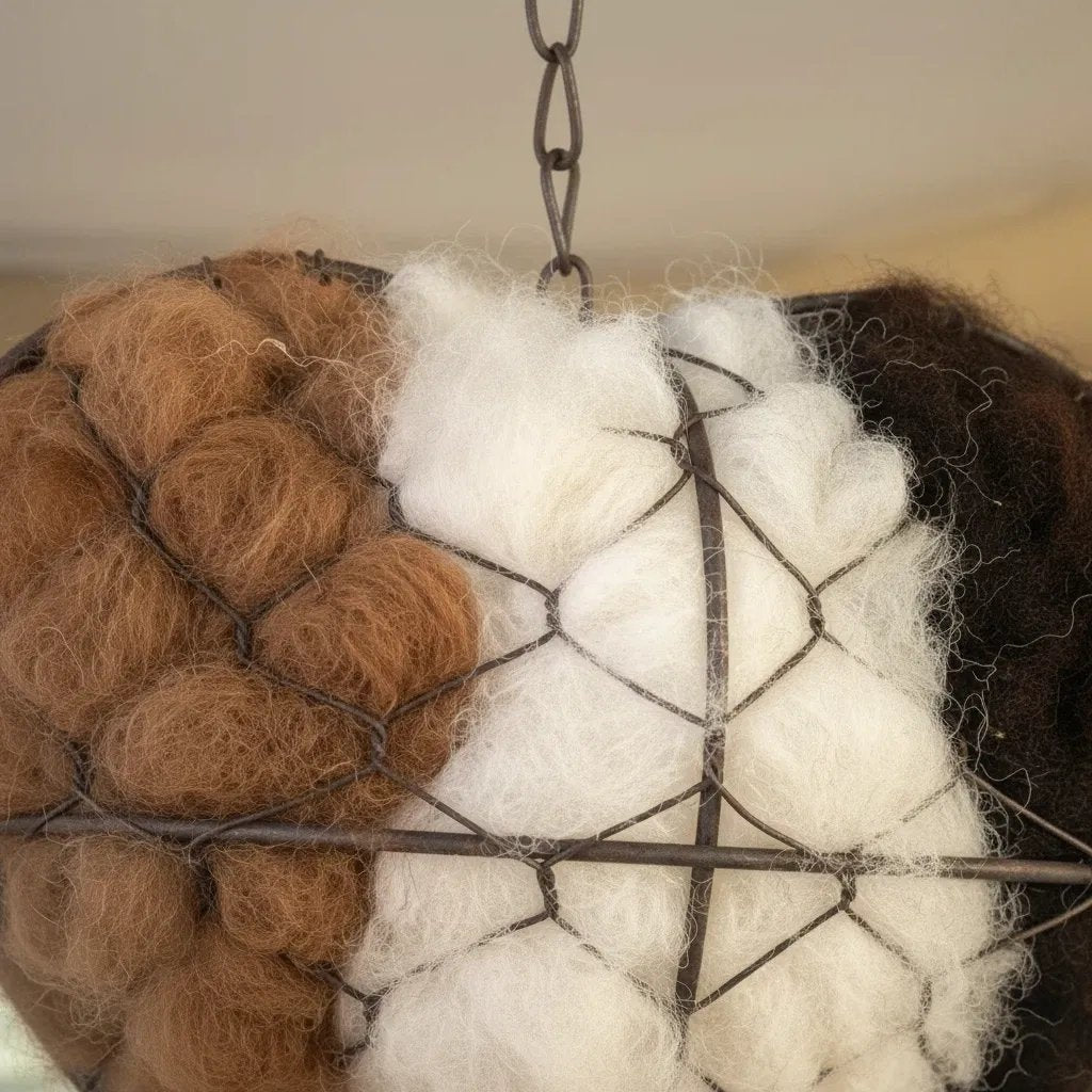 🕊️🕊️ Handmade Alpaca Fiber Bird Nesting Heart🕊️🕊️