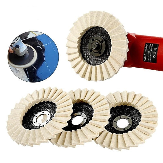 🔥Premium Wool Felt Polishing Flap Disc for Angle Grinders – Effortless Mirror Finish