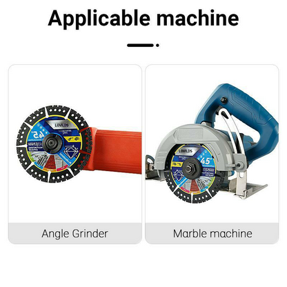 3-Pack 4.5″ Multi-Material Cutting Blades — Dry-Cut Metal, Tile & Stone for Angle Grinders