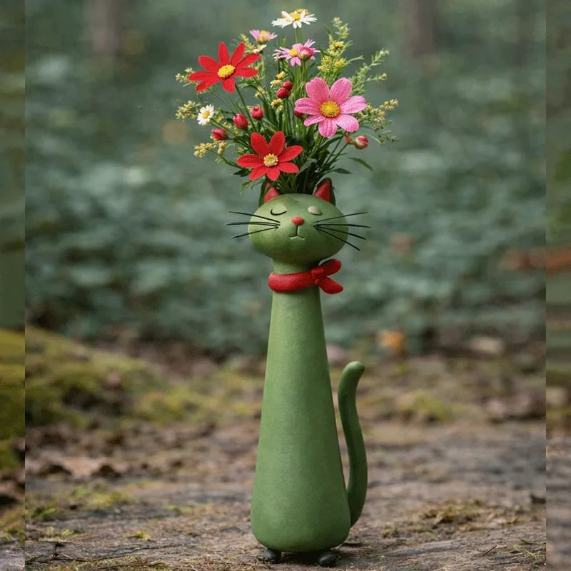 🔥Last Day 50% OFF - 😻Handcrafted Quirky Ceramic Cat Vase