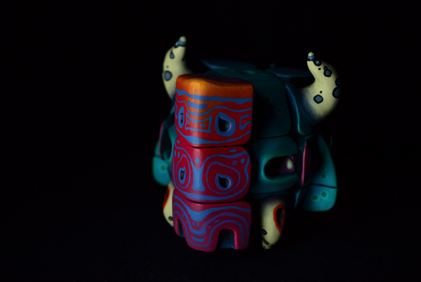 Artists Handmade Art Monster Sculpture Rubik's Cube Toys