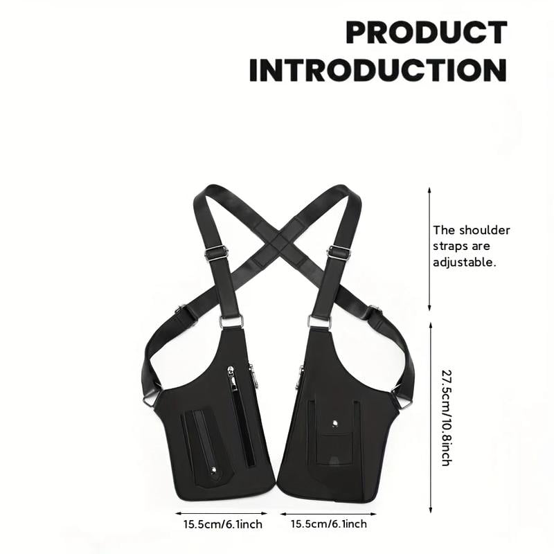 PU Leather Adjustable Underarm Shoulder Bag for Men & Women