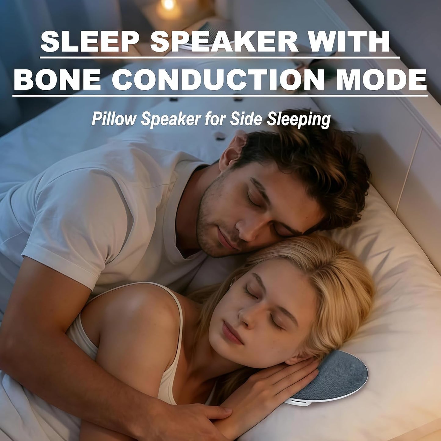 🎶Ultra-Thin Comfort Bluetooth Pillow Speaker🎖✨: Your Personal Soundscape for Sleep 🥳(⏰Features Timer | Compatible with All Devices📱)