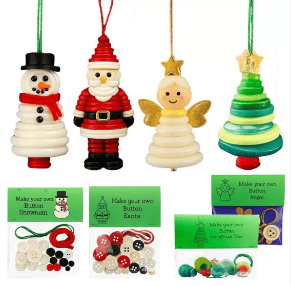 (🔥Hot Sale🔥)☃️ DIY Button Snowman Ornament Kit🌲
