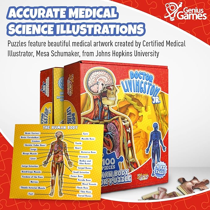 🔥Hot Sale 49% off🌟Kid's 100 Piece Human Body Floor Puzzle
