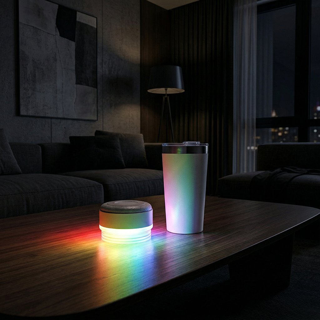 🎶20oz Bluetooth Speaker Insulated Mug🥇✨: Your Perfect Vibe for Sips & Sounds 🥳(🔓Detachable 2-Piece | RGB Lights & Temp Lock🥤)