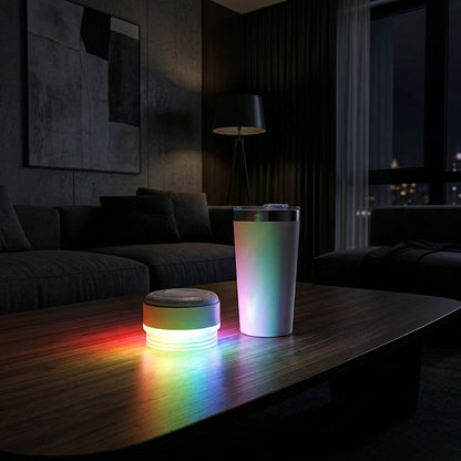 🎶20oz Bluetooth Speaker Insulated Mug🥇✨: Your Perfect Vibe for Sips & Sounds 🥳(🔓Detachable 2-Piece | RGB Lights & Temp Lock🥤)