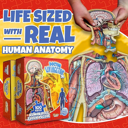 🔥Hot Sale 49% off🌟Kid's 100 Piece Human Body Floor Puzzle