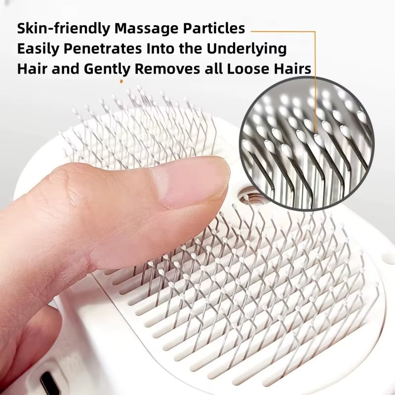 Self-Cleaning Spray Cat Brush for Shedding