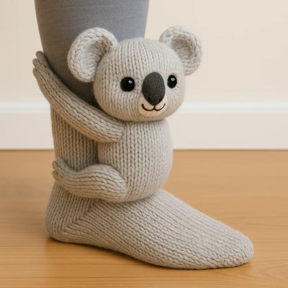 🎅Christmas Eve Sale 49% OFF🧦Hand Crocheted 3D Animal Socks