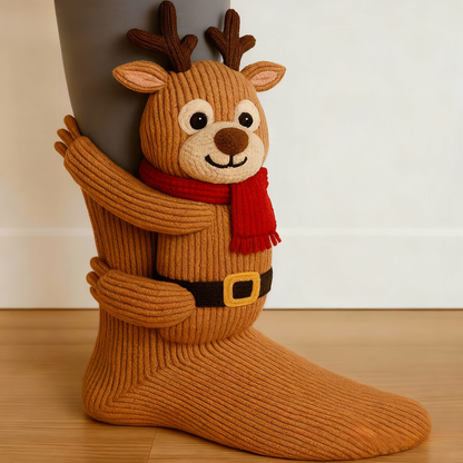 🎅Christmas Eve Sale 49% OFF🧦Hand Crocheted 3D Animal Socks
