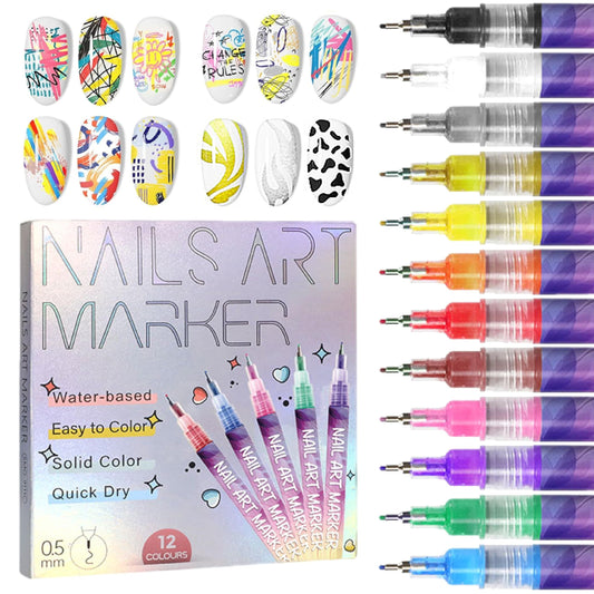 🔥Last Day 50% OFF🎨12 Colors Nail Art Pens Set