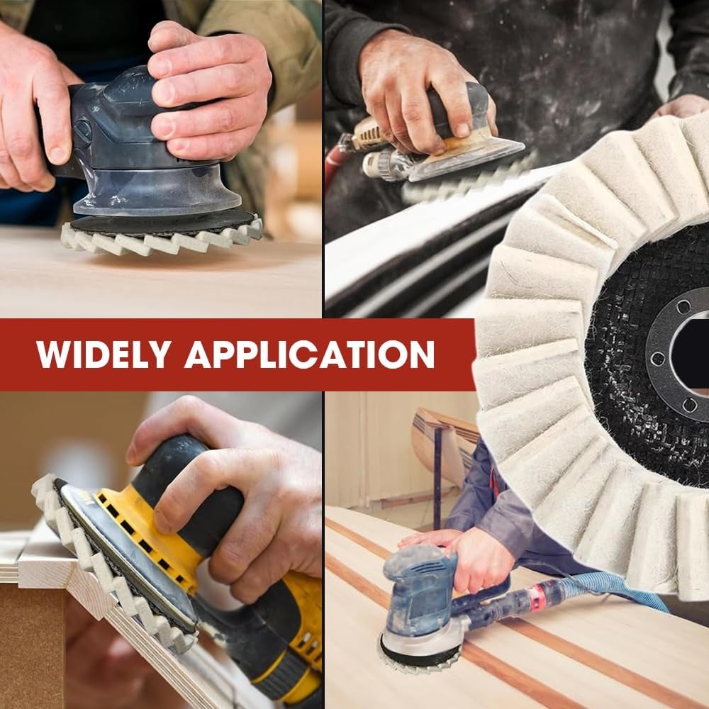 🔥Premium Wool Felt Polishing Flap Disc for Angle Grinders – Effortless Mirror Finish