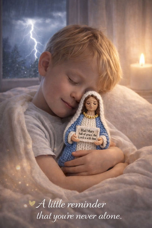 🔥LAST DAY 50% OFF - ✝️Handmade Crochet Virgin Mary – “Hail Mary, Full of Grace”🙏