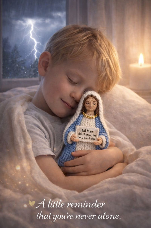 🔥LAST DAY 50% OFF - ✝️Handmade Crochet Virgin Mary – “Hail Mary, Full of Grace”🙏