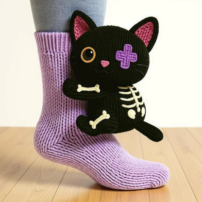 🎅Christmas Eve Sale 49% OFF🧦Hand Crocheted 3D Animal Socks